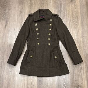 Vintage Y2K Miss Sixty Coat Womens Small Wool Blend Double Breasted Jacket